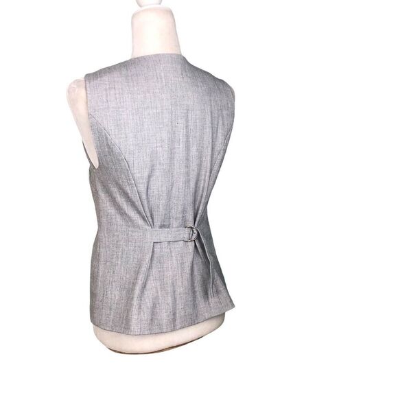 Abercrombie & Fitch Vest Womens Size Small Gray Pocket Front Lined Minimalist - Picture 4 of 13